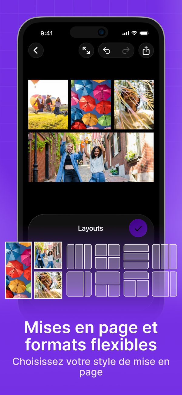 Dispositions flexibles et formats pour collages vidéo